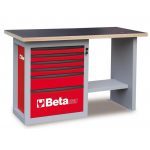 Beta C59C-R 1.5 Metre ”Endurance” Work Bench With 6 Drawer Cabinet – Red