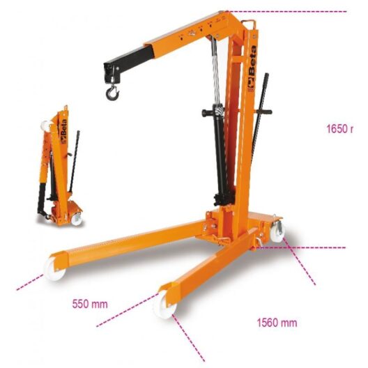 BETA 3025 FOLDING HYDRAULIC CRANE WITH DUAL EFFECT PUMP