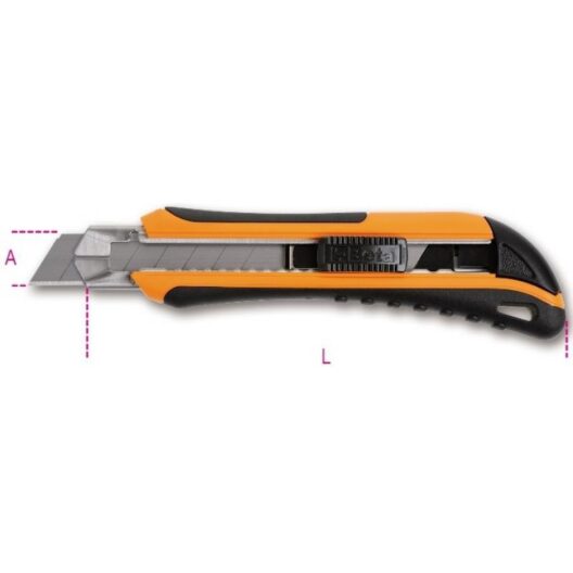 Beta 1771BM 18mm Utility Knife with 6 Blades