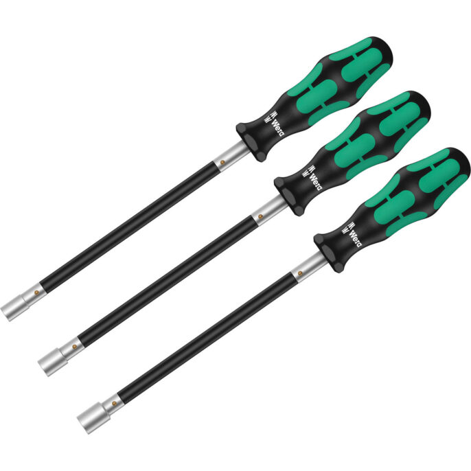 Wera 135311 Kraftform Plus 3 Piece Flexible Shaft Nut Spinner Set 6, 7 & 8mm