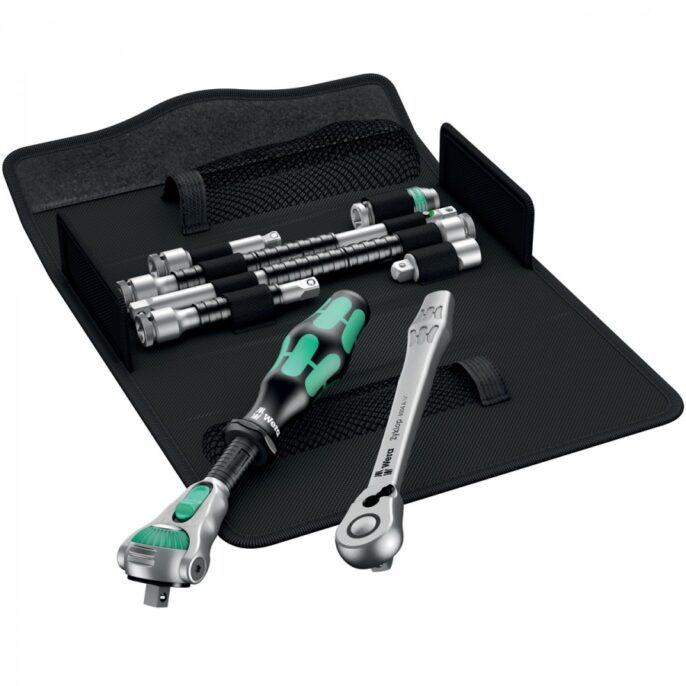Wera 135949 1/4" Drive Kraftform Kompakt Zyklop Ratchet & Extension Set
