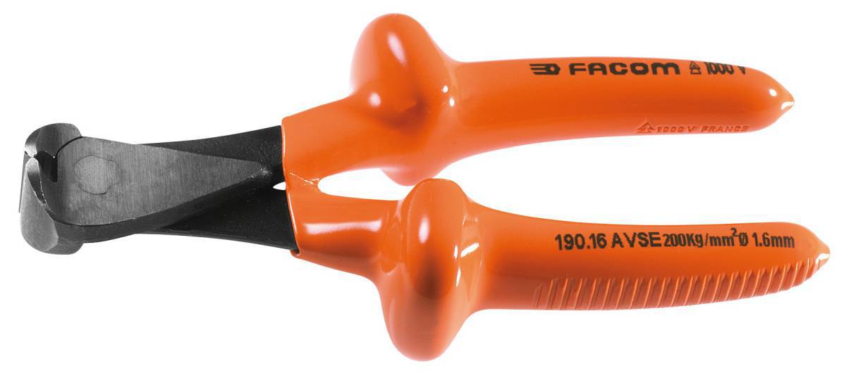 Facom 190.16AVSE VDE Insulated End Cutting Pliers 165mm Long