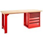 Facom 2000.ROLL6M3W 2 Metre 6 Drawer Roll Workbench With Wooden Top