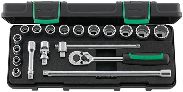 Stahlwille 45/14/5I 3/8″ Dr. 19 Piece Socket Set 8-22mm