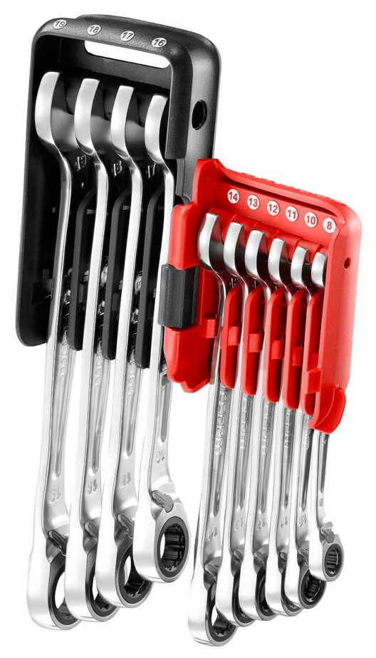 Facom 467BR.JP10 10 Piece 'Fast Ratchet' Ratcheting Combination Spanner Set 8-19mm