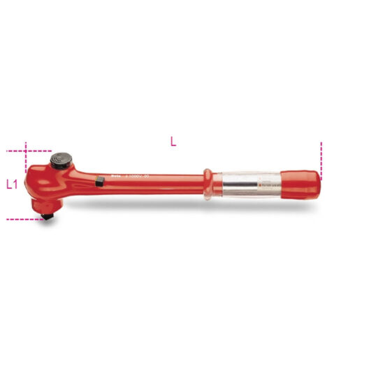 Beta "606MQ/50" 1/2" Click Type Torque Wrench with Reversible Ratchet
