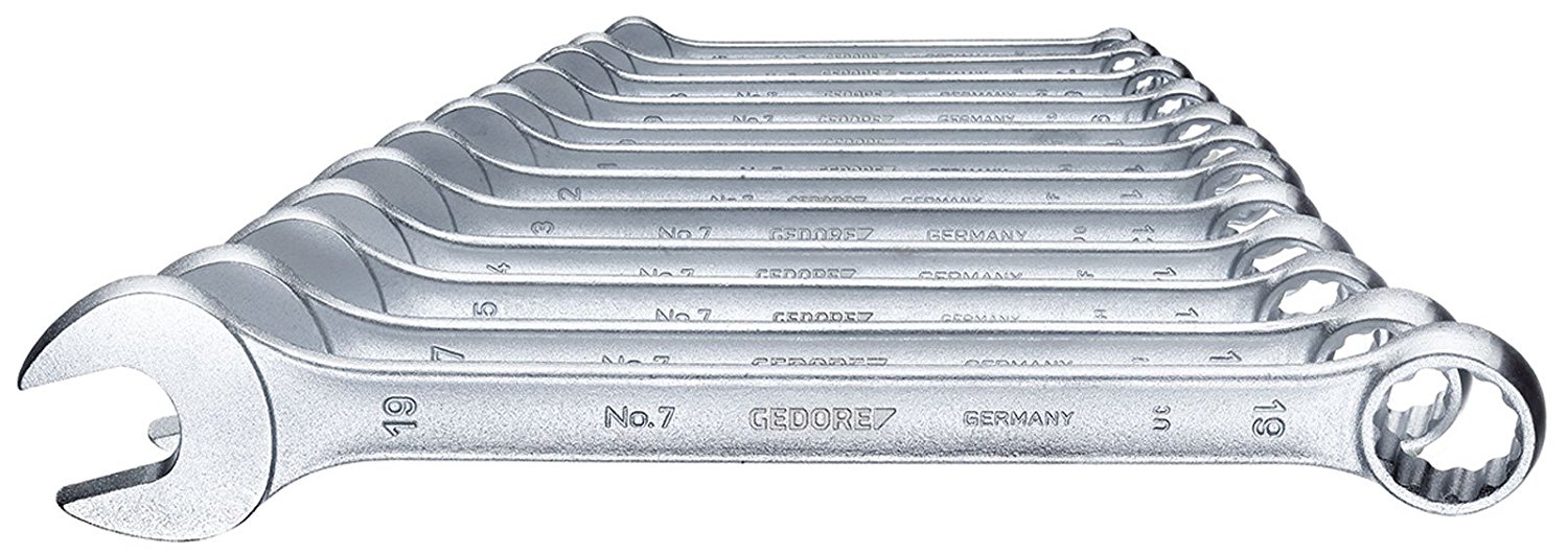 7 12 Piece Combination Spanner Set 8-19mm in Wallet Gedore Made in Germany 