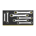 Stahlwille 'TCS 25/7' 7 Piece Double Ended Ratchet Ring Spanner Set 7-19mm