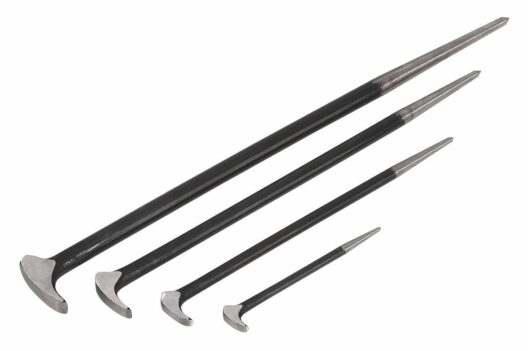 Sealey AK880 4 Piece Heel type Pry / Lever Bar Set - Heelbars