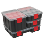 Sealey APAS4 4 piece Stackable Parts Storage Boxes / Cases