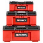 Facom BP.CSTK3N Set of 3 Plastic Tool and Parts Storage Boxes; 16", 19" &; 24"
