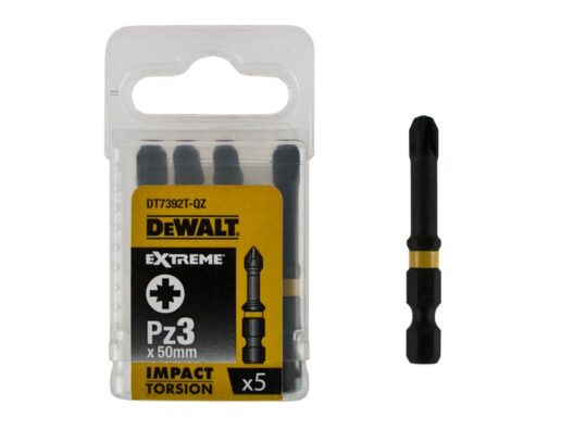 Dewalt DT7392T 50mm Impact Torsion Screwdriver Bits PZ3 (x5)