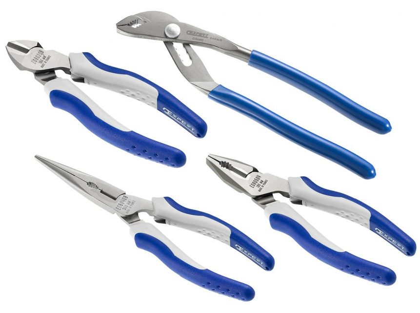 Expert by E080817 4 Piece Pliers Set Combination, HalfRound