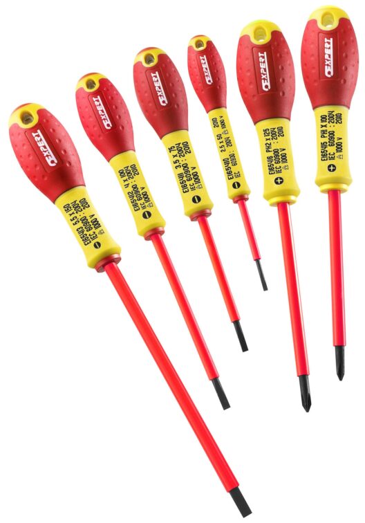 Expert by Facom E160910 6 Piece 1000V Insulated Screwdriver Set - Slotted /Phillips