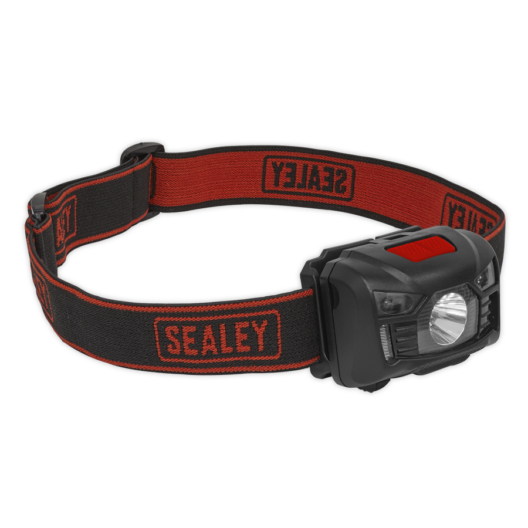 Sealey HT102R Rechargeable LED Head Torch 3W CREE XPE Motion Sensor - On
