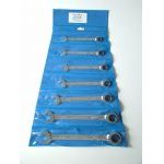 King Dick KGW2228 7 Piece Whitworth Ratchet Combination Spanner Set 1/8" - 1/2" BSW