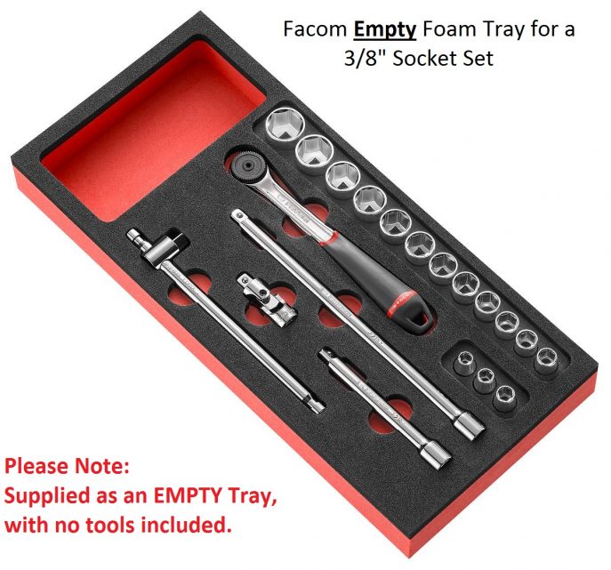 Facom PM.MODJL2U Empty Foam Module For 3/8″ Drive Socket & Spanner Set Module... 
