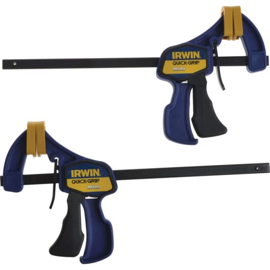 Irwin Quick-Grip T5462EL7 Mini One-Handed Bar Clamp 150mm / 6″ Twin Pack