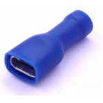 6.3mm FULLY INSULATED FEMALE SPADE ELECTRICAL TERMINALS, BLUE