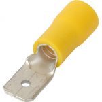 6.3mm MALE SPADE TERMINALS (CRIMPS) - YELLOW (Qty.50)