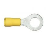 ELECTRICAL TERMINALS (CRIMPS) 6.4mm RING - YELLOW (Qty.50)