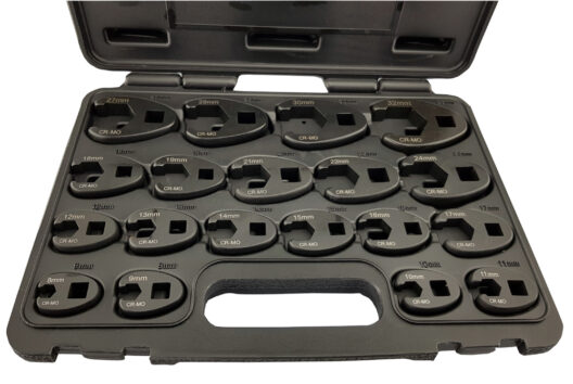 Britool Hallmark HMCFW19 19 Piece 3/8" &amp; 1/2" Drive Crow Foot Spanner Set 8-32mm