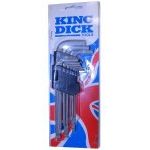 King Dick HWAB207 9 Piece AF Hexagon Long Ball Ended Wrench Set 1/16"-3/8"