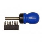 King Dick SDG106S Tools Stubby Ratchet Screwdriver with Bits Set