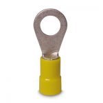 ELECTRICAL TERMINALS (CRIMPS) 5.3mm RING - YELLOW (Qty.50)