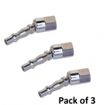 Sealey ACX91/3 1/4" BSP Female Swivel Airline Adaptors (Air Tool Tails) Pack of 3