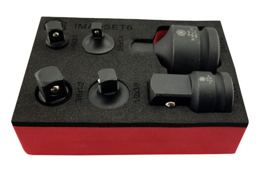 Britool Hallmark IMADSET6 6 Piece Impact Drive Size Converter / Reducer Set