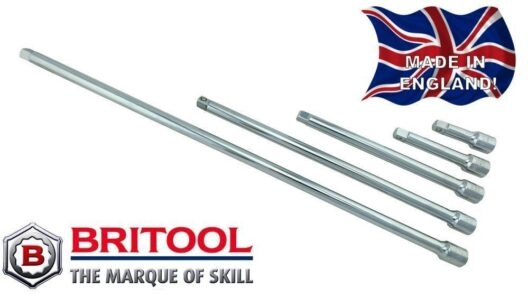 Britool (Made in England) MESET5A 5 Piece 3/8″ Drive Extension Bar Set 3″ 4″ 6″ 12″ 18″