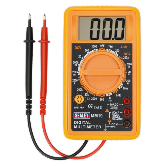 Sealey Tools MM19 7 Function Digital Multimeter / Voltmeter / Ammeter