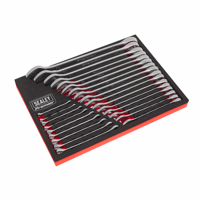 Sealey Premier AK63258 25 Piece Combination Spanner Wrench Set Foam Tray 6-32mm