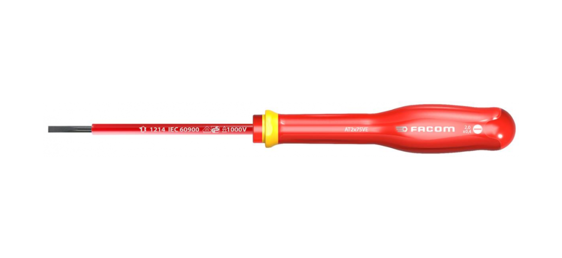 AT3X75VE Protwist VDE Insulated Screwdriver Slotted 3 x 75mm