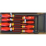 Facom MOD.AT1VE 8 Piece Protwist 1000V VDE Insulated Screwdriver Set Supplied in Plastic Module Tray SL/PH/PZ