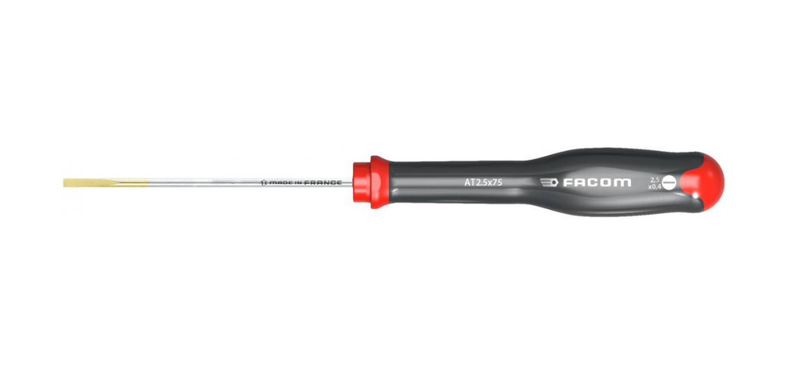 Facom Holdon Screwdriver Slotted 3.0 x 75 mm Grip Handle Brand new 