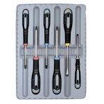 Bahco BE-9886 ERGO 6 Piece Screwdriver Set Slotted, Phillips & Pozi