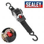 Sealey ATD50301 Auto Retract Ratchet Tie Down Strap 50mm X 3 Metres