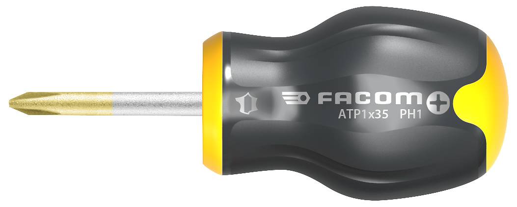 Facom ATP1X25 Protwist Short (Stubby) Phillips Screwdriver PH1 x 25mm