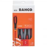 Bahco BE-9882SL ERGO 5 Piece Slim VDE Insulated Slotted & Pozi Screwdriver Set