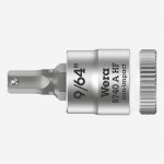 Wera 8740 A HF Zyklop 003384 1/4" Drive Hexagon Bit Socket With Holding Function - 9/64" AF