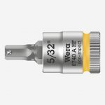 Wera 003385 8740 A HF Zyklop 1/4" Drive Hexagon Bit Socket With Holding Function 5/32" AF