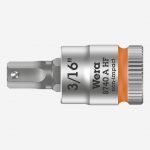 Wera 8740 A HF Zyklop 003386 1/4" Drive Hexagon Bit Socket With Holding Function - 3/16" AF