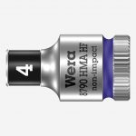Wera 003717 8790 HMA HF Zyklop 1/4" Drive Socket With Holding Function- 4mm