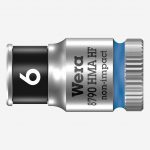 Wera 003721 8790 HMA HF Zyklop 1/4" Drive Socket With Holding Function- 6mm