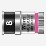 Wera 003723 8790 HMA HF Zyklop 1/4" Drive Socket With Holding Function - 8mm