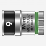 Wera 003724 8790 HMA HF Zyklop 1/4" Drive Socket With Holding Function - 9mm