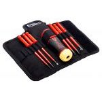 Bahco 808061 6 Piece VDE Insulated Interchangeable Ratcheting Screwdriver Set Slotted & Phillips