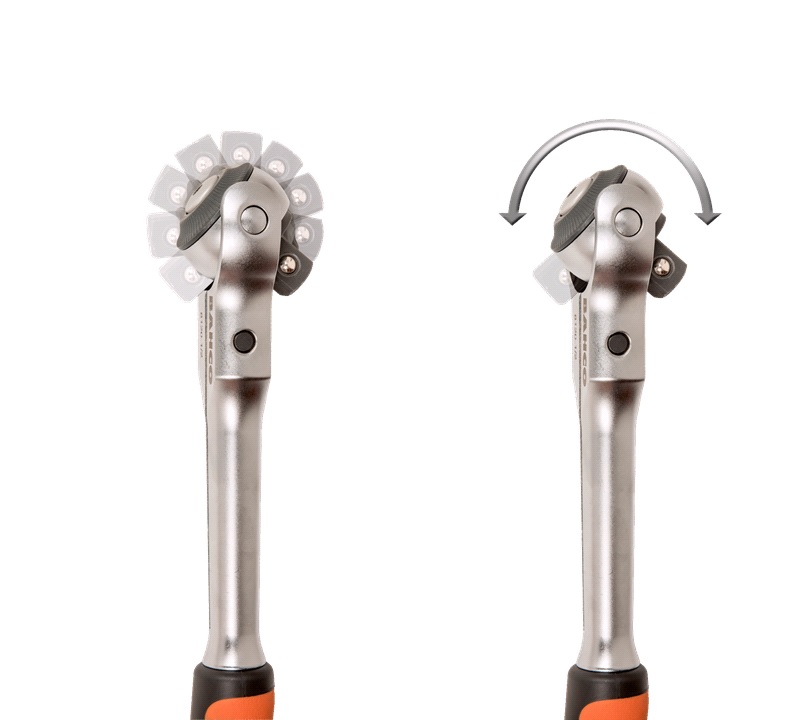 Bahco 81203/8 3/8″ Drive Swivel Head Reversible 72 Teeth Ratchet